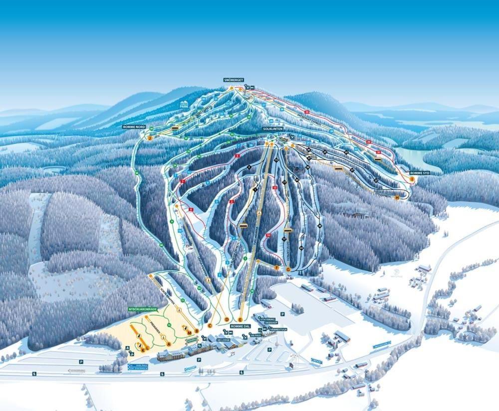 شقة Raemsbyns Fritidsby, Naera Romme Alpin Idkerberget المظهر الخارجي الصورة